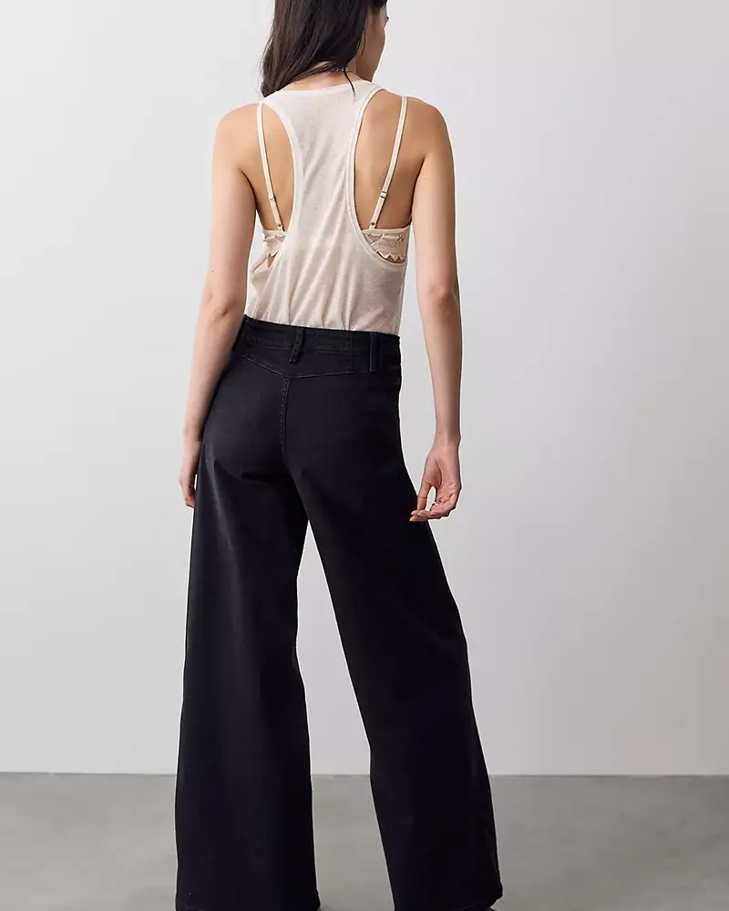 Free People Libre Wide-Leg Jeans | Black