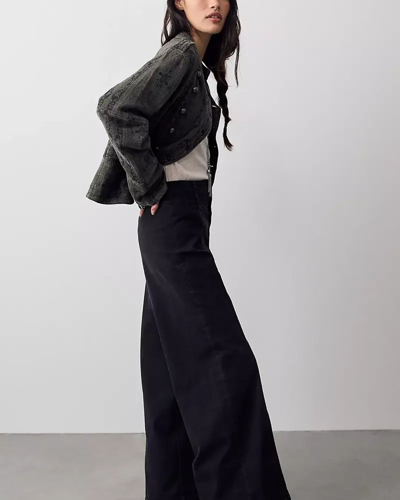Free People Libre Wide-Leg Jeans | Black