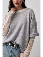 Free People Margot Sweater Tee | Grey