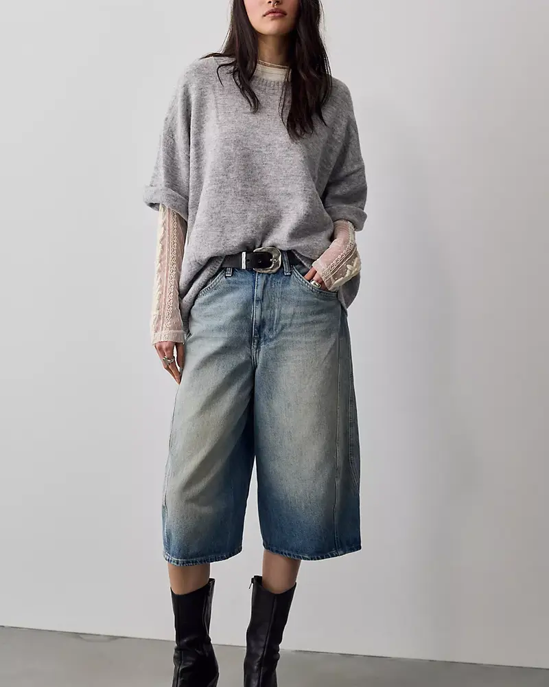 Free People Margot Sweater Tee | Grey