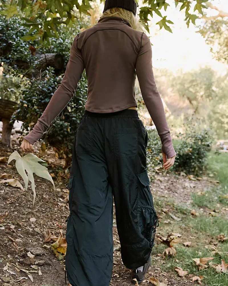 Free People Alpine Fleece-Lined Pants | Black