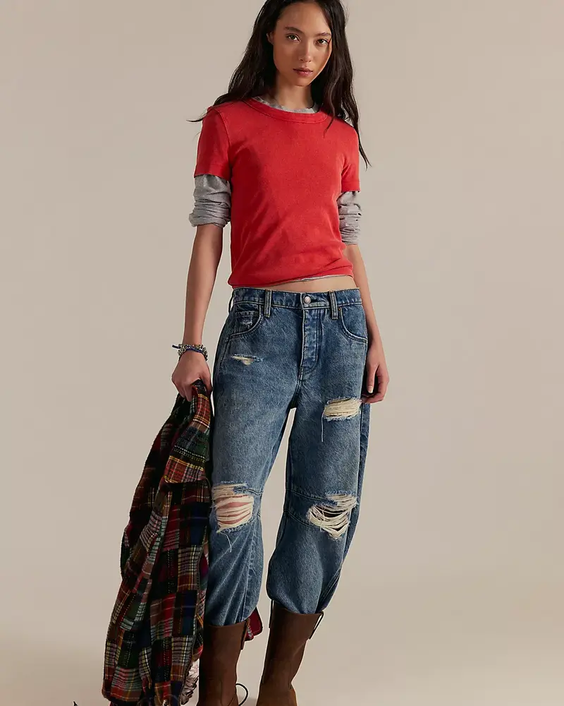 Free People Atlas Crew Tee | Red