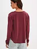 Free People Jane Draped Long Sleeve Top | Burgundy