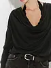 Free People Jane Draped Long Sleeve Top | Black