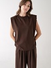 Collings Top With Shoulder Pads | Brown