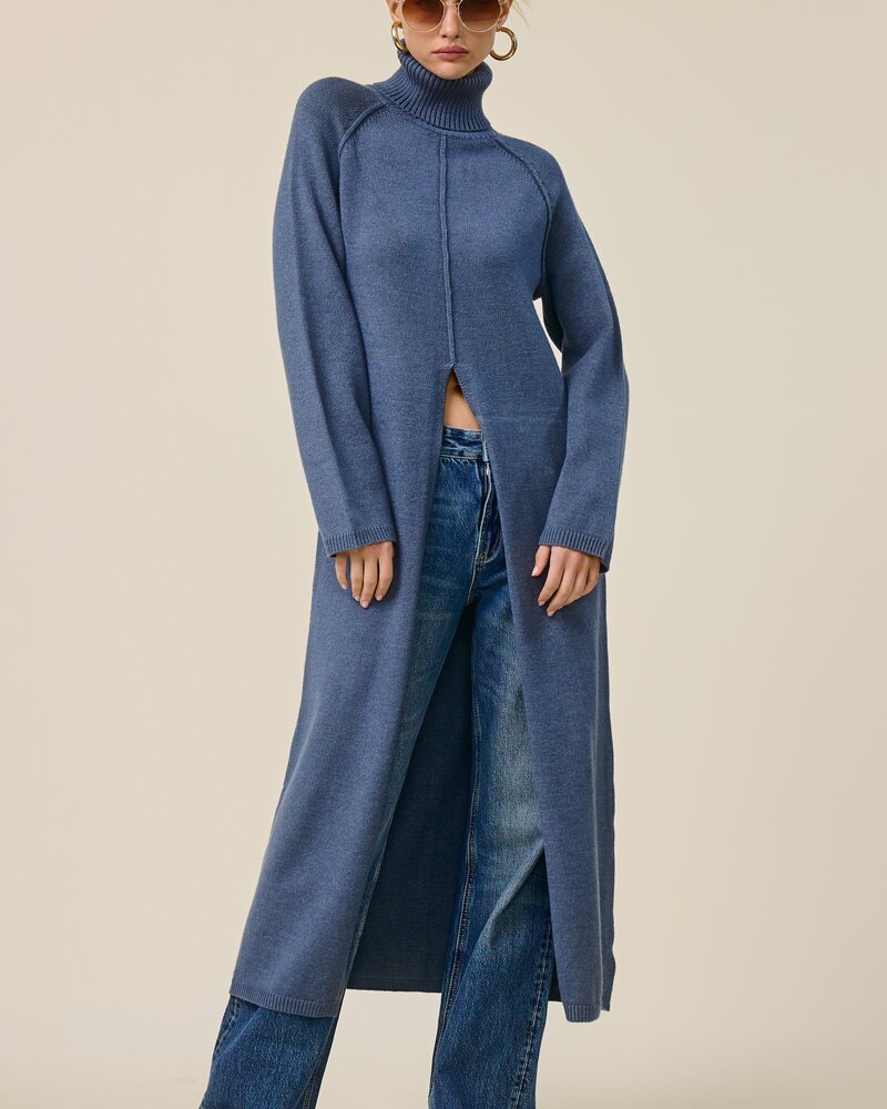 Tuscan Tunic Sweater Dress | Blue