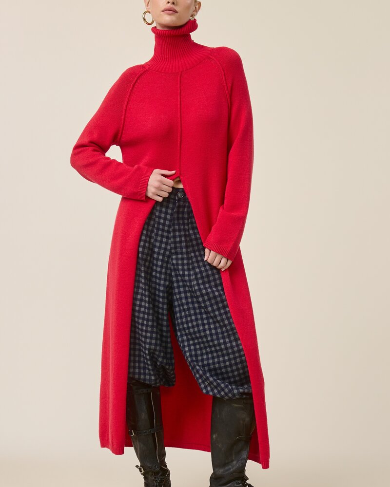 Tuscan Tunic Sweater Dress | Red