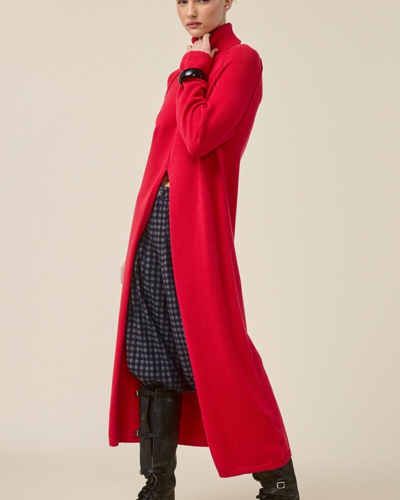 Tuscan Tunic Sweater Dress | Red