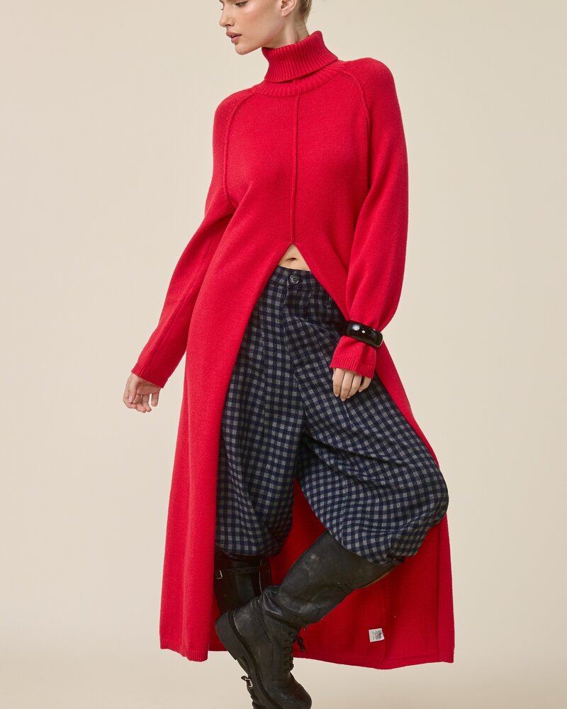 Tuscan Tunic Sweater Dress | Red