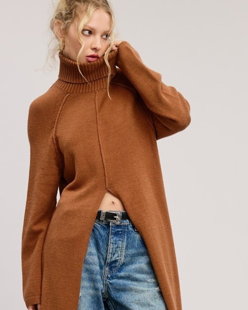 Tuscan Tunic Sweater Dress | Camel