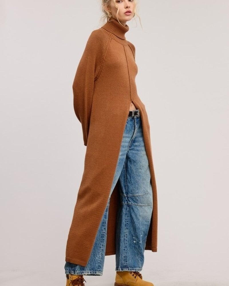 Tuscan Tunic Sweater Dress | Camel