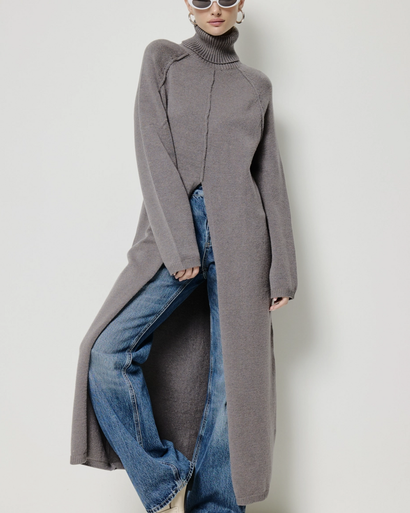 Tuscan Tunic Sweater Dress | Grey