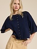 Teagon Button Front Knit Cardigan | Navy
