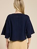 Teagon Button Front Knit Cardigan | Navy