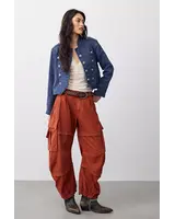 Free People Reef Curved Twill Cargo Pants | Burnt Chilis