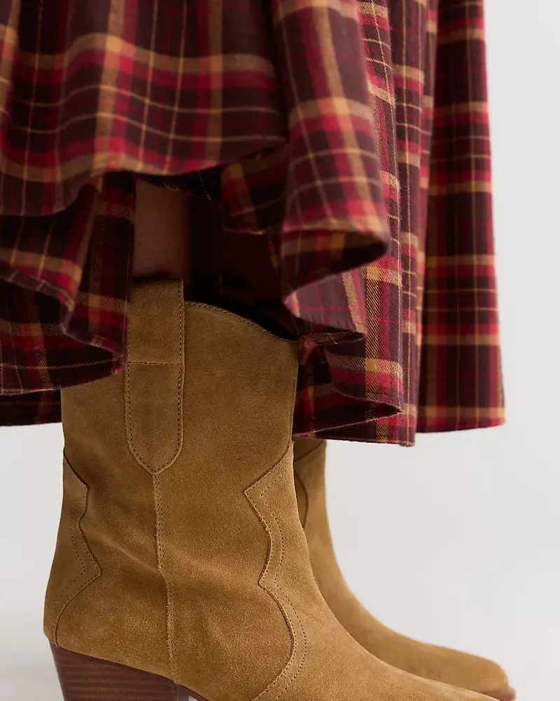Free People Cat Nap Cowboy Boots | Camel Suede