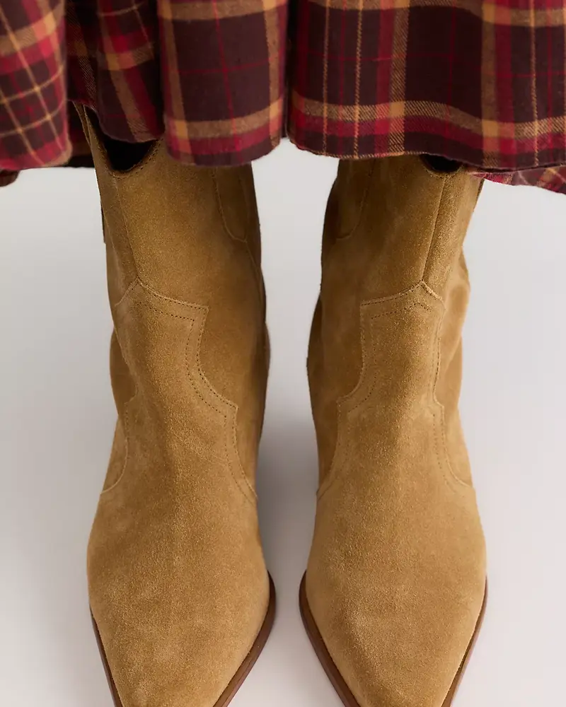 Free People Cat Nap Cowboy Boots | Camel Suede