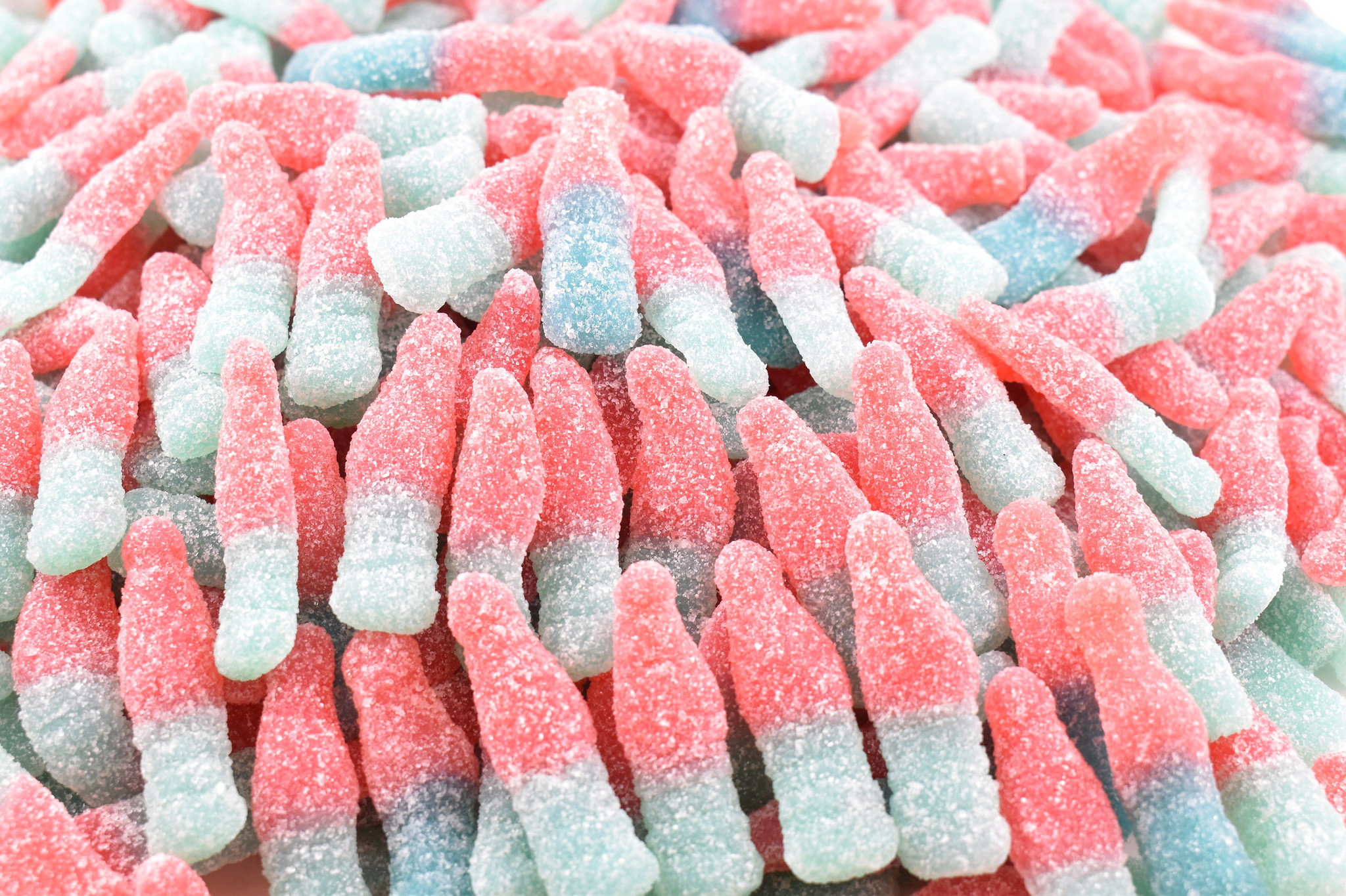 Huer Bulk Small Sour Bubblegum Bottles x1kg, 1.00-Kilogram