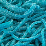 Réglisse lacets framboise bleue surette