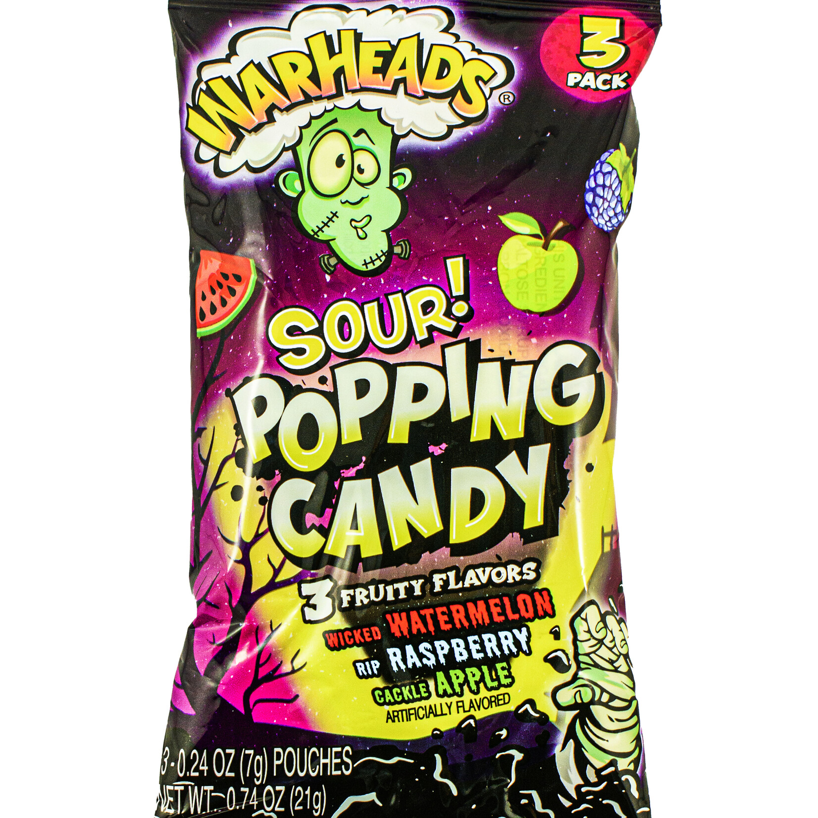 Warheads Warheads sour Popping Candy 3 flavors 21g