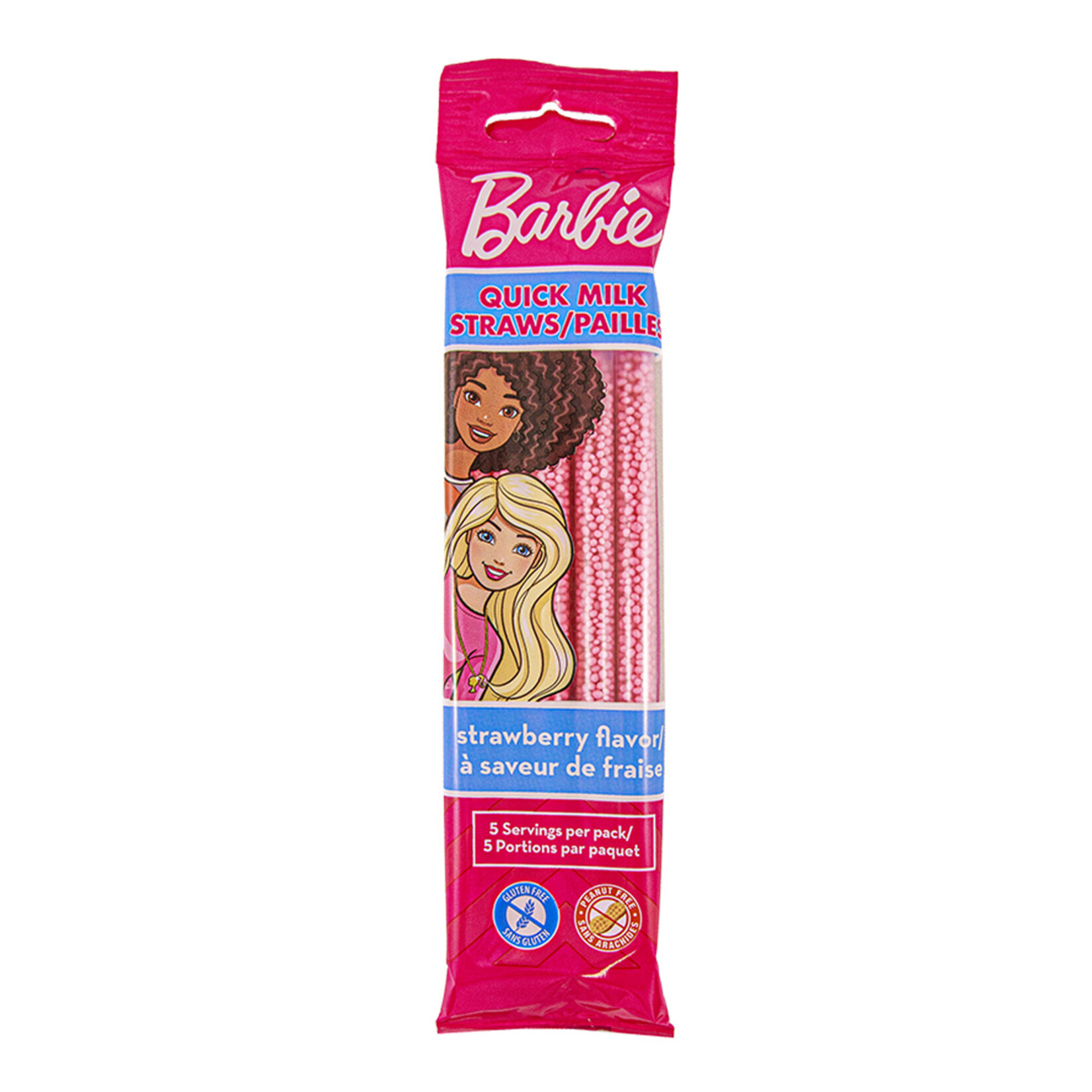 Pailles aromatisées à la fraise Barbie 30g