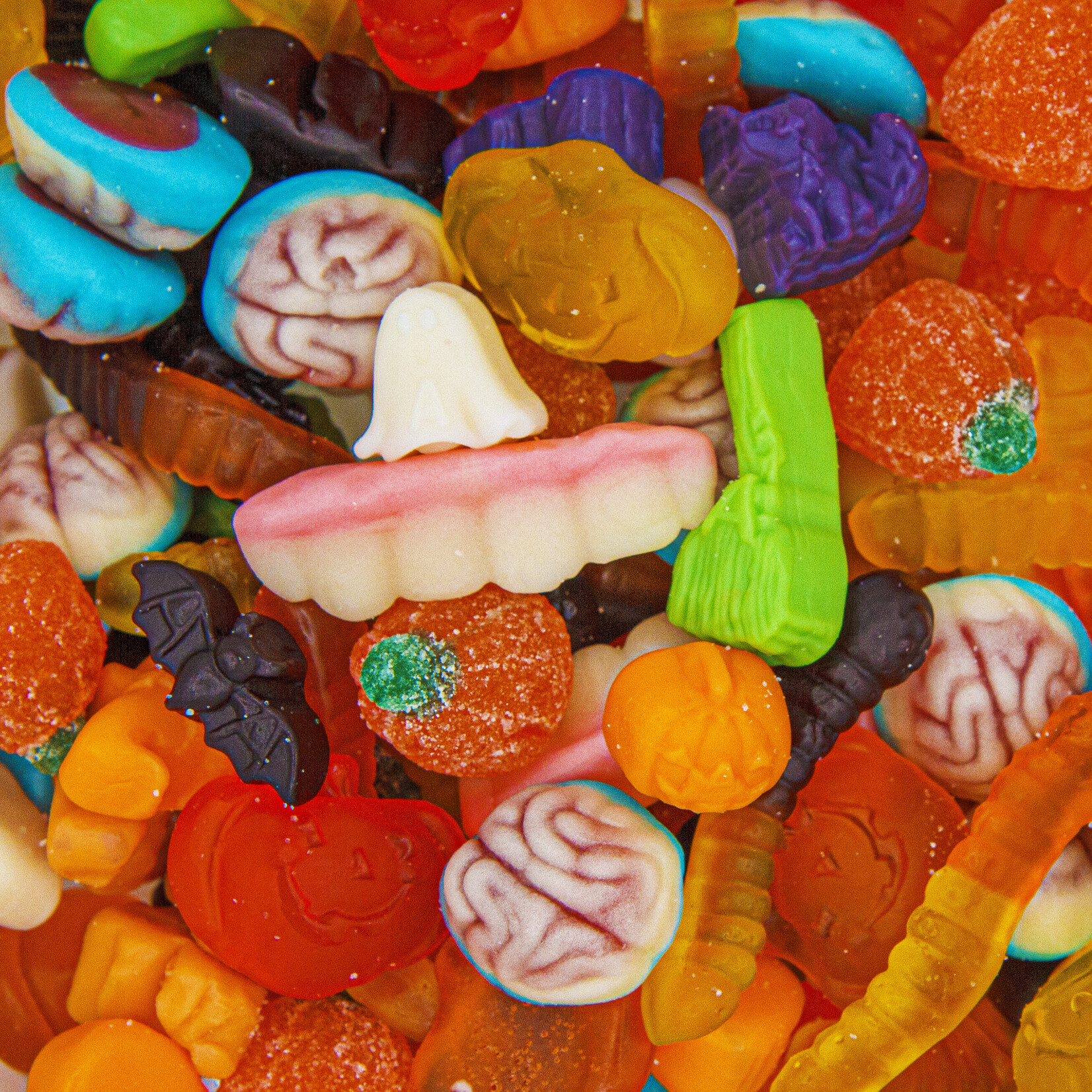 Mélange de bonbons en gelée d'Halloween