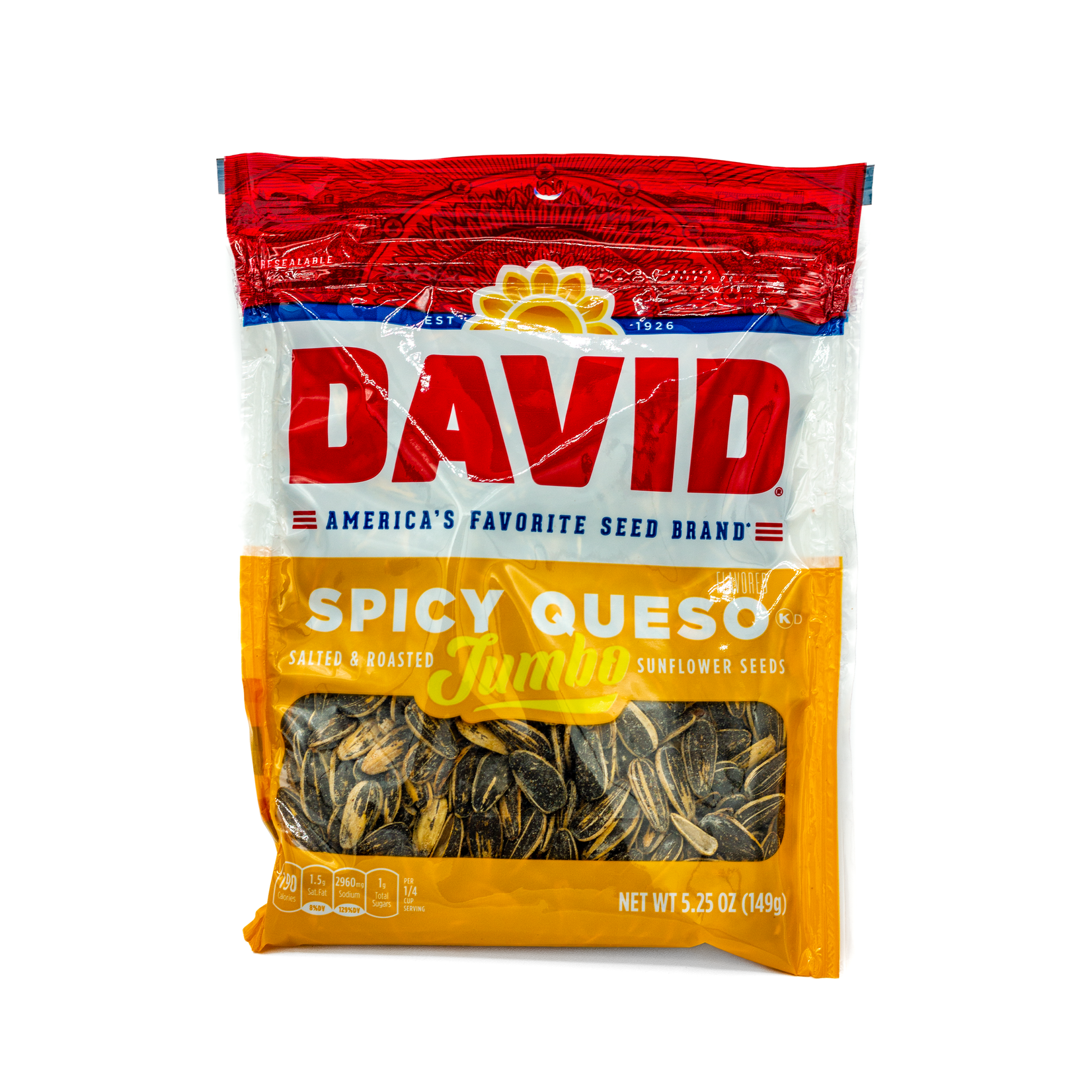 David sunflower seeds spicy queso 149g
