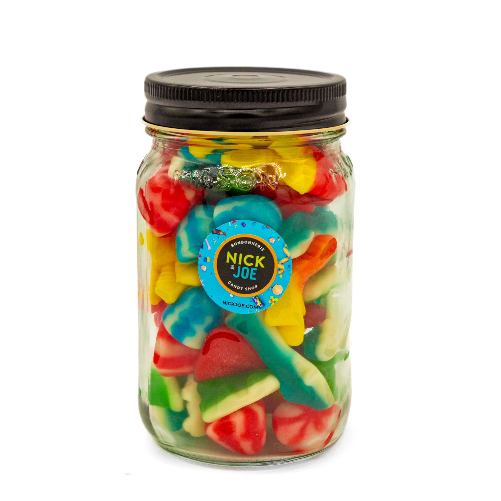 Mason jar multicolore candies