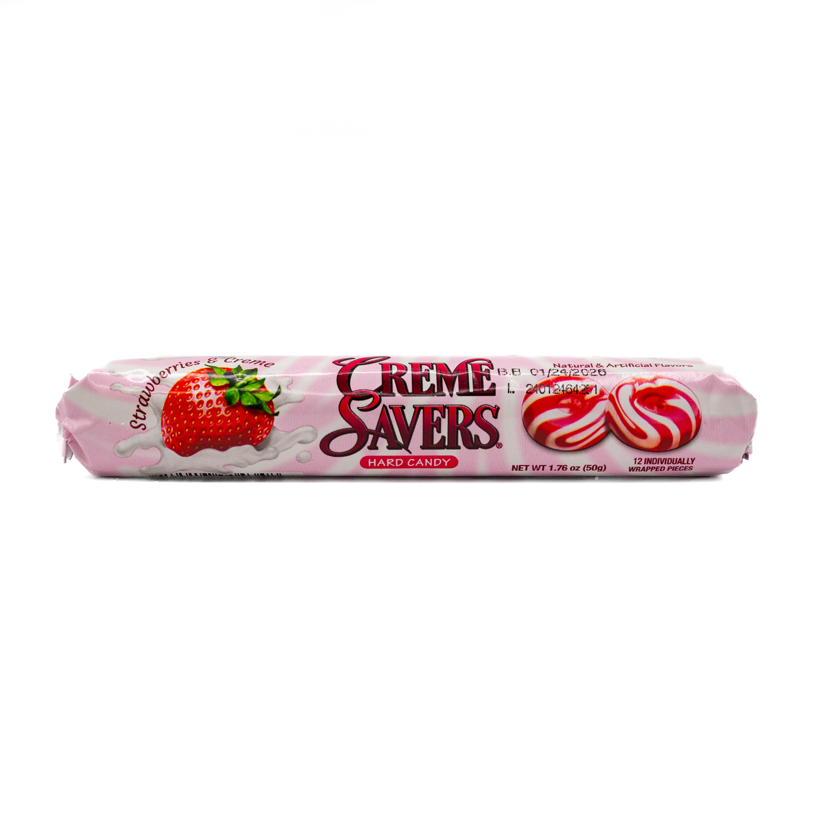 Bonbons durs fraise et crème 50g