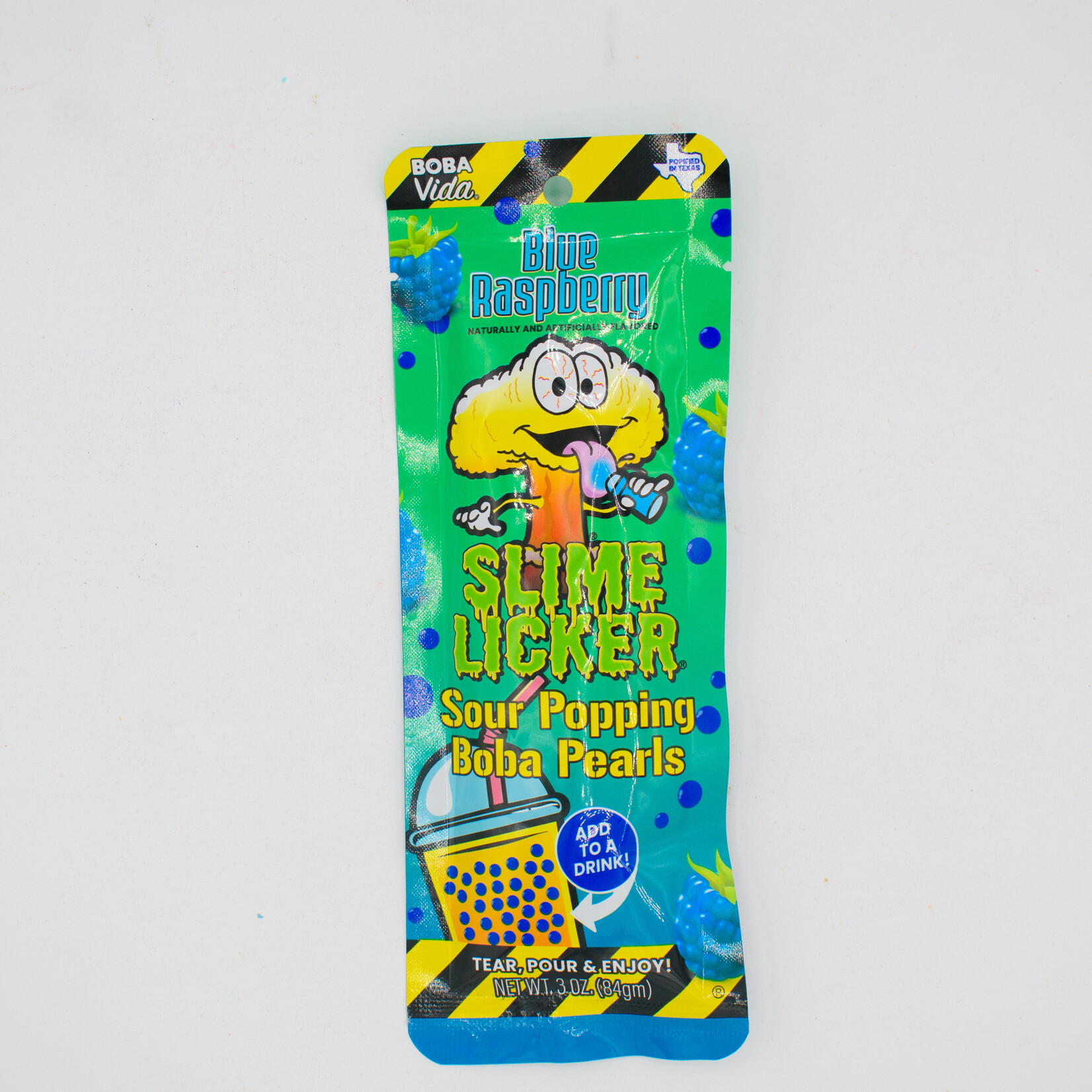 Toxic Waste Sour popping bobba pearls blue raspberry 84g