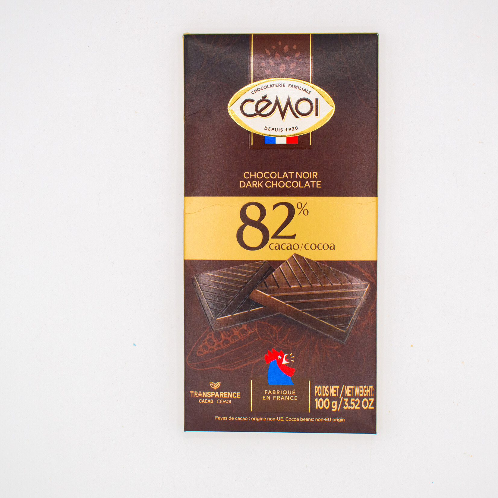Chocolat Noir 82% Cémoi 100g