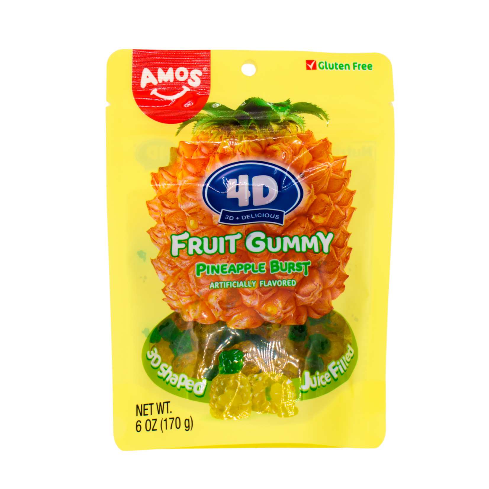 Amos 4D Gummy pineaple 170g