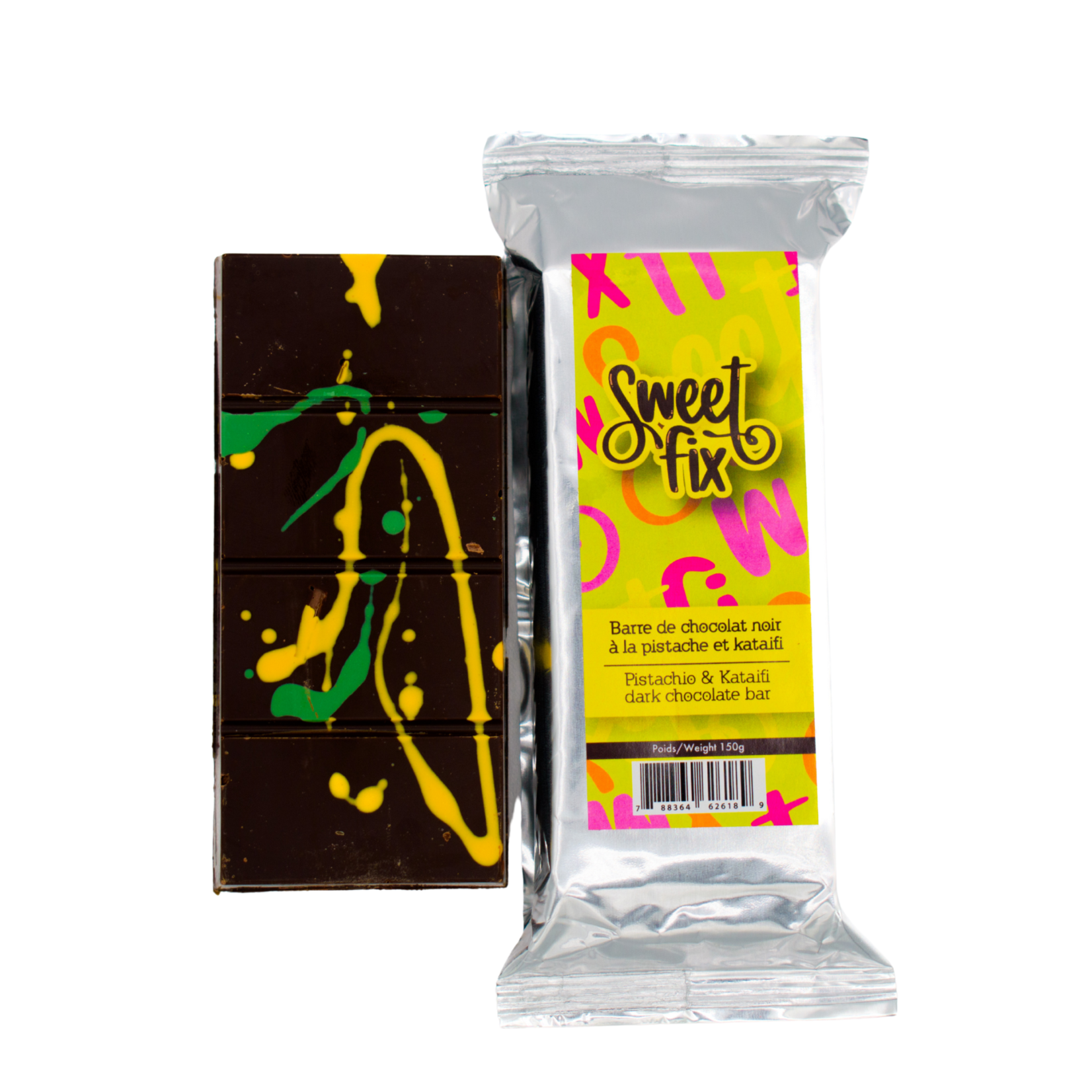 Sweet Fix Dubai pistachio & kataifi dark chocolate bar 150g