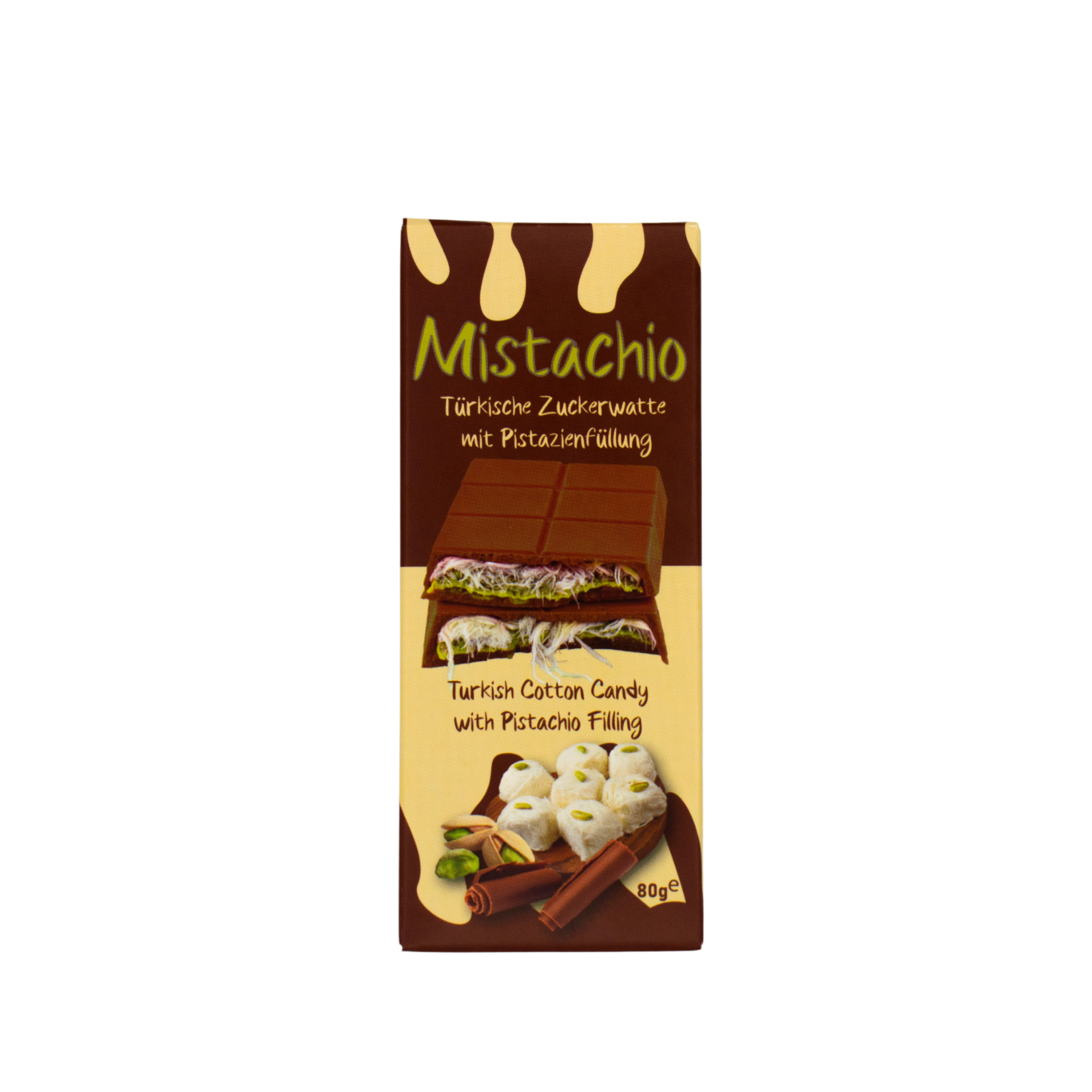 Mistachio Chocolat au lait  Dubai barbe a papa 80g