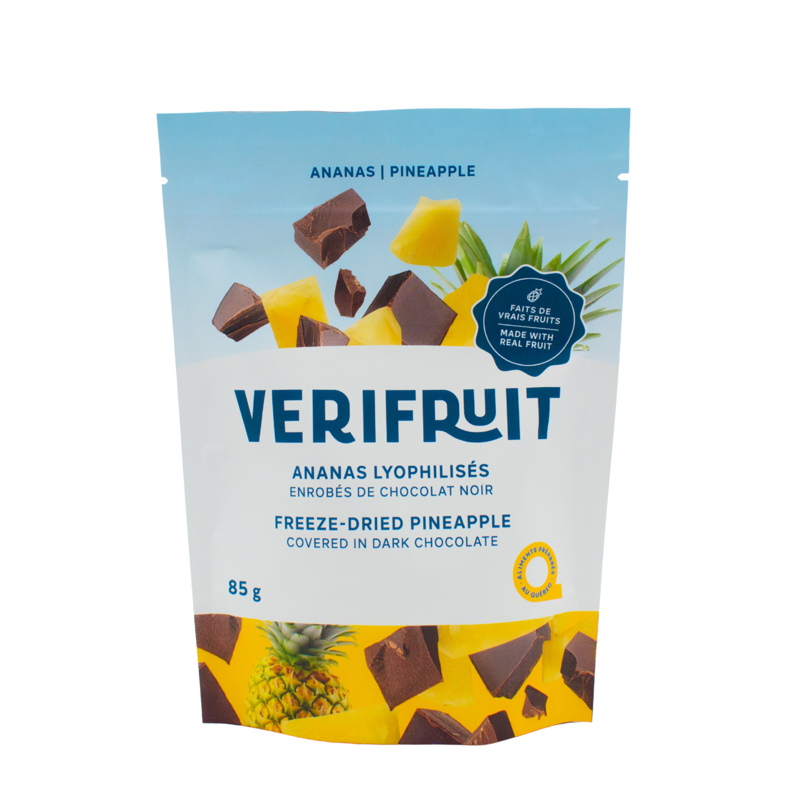 Verifruit Freeze-Dried pineaple dark chocolate 85g