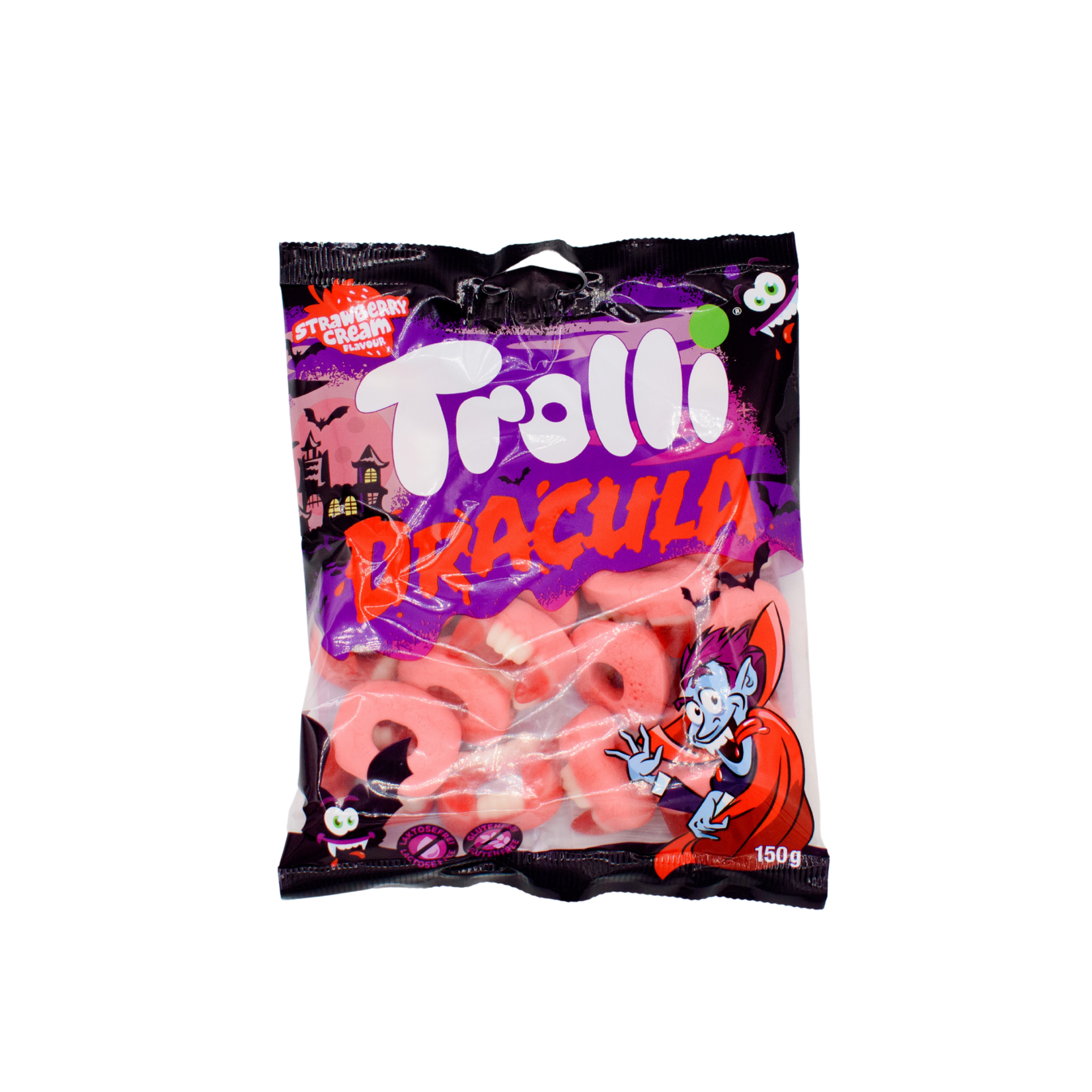 Trolli Bonbons Dracula crème fraise 150g