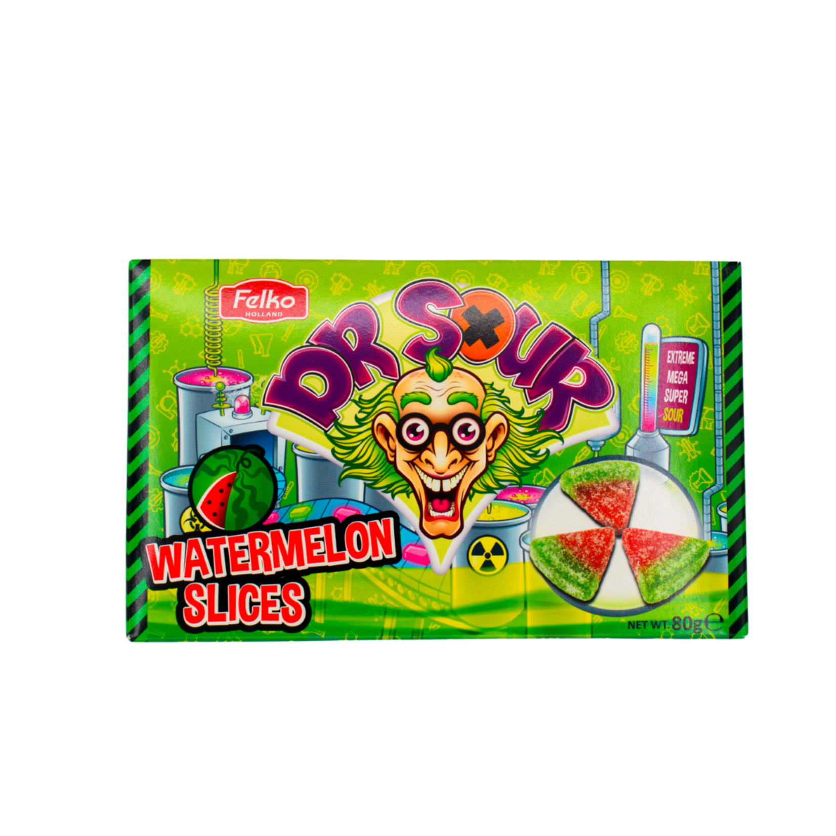 Dr. sour Dr. sour Bonbons gelé tranche melon d'eau 80g