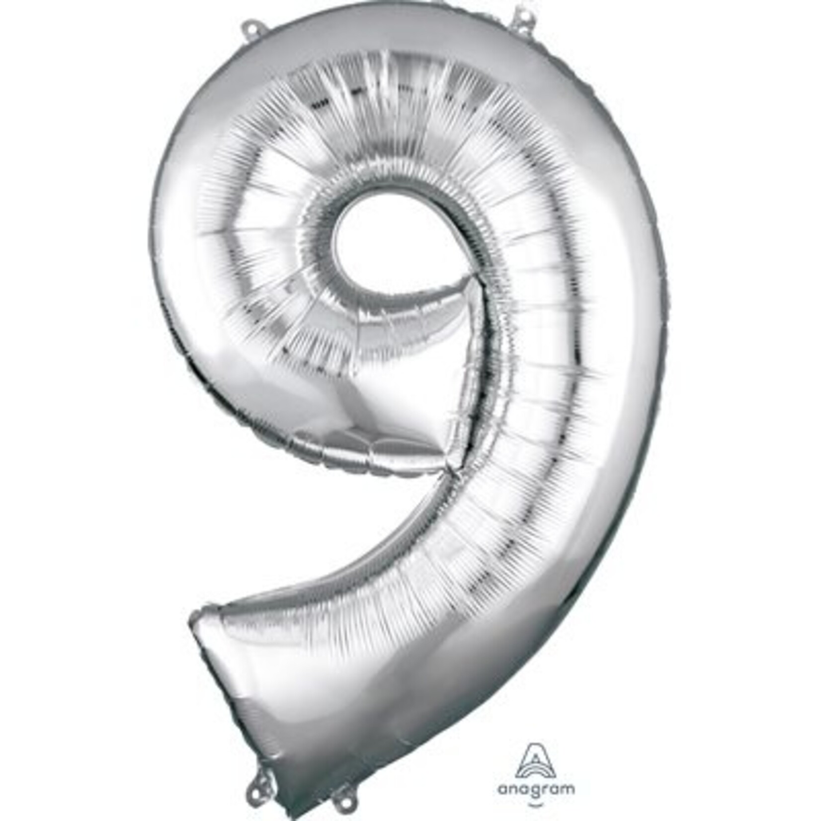Silver Number 9 Decorative Ballon 22''x 34''