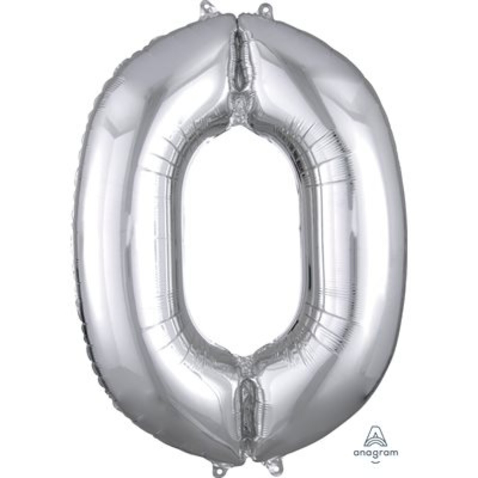 Ballon Décoratif Chiffre 0 Argent 26''x 35''