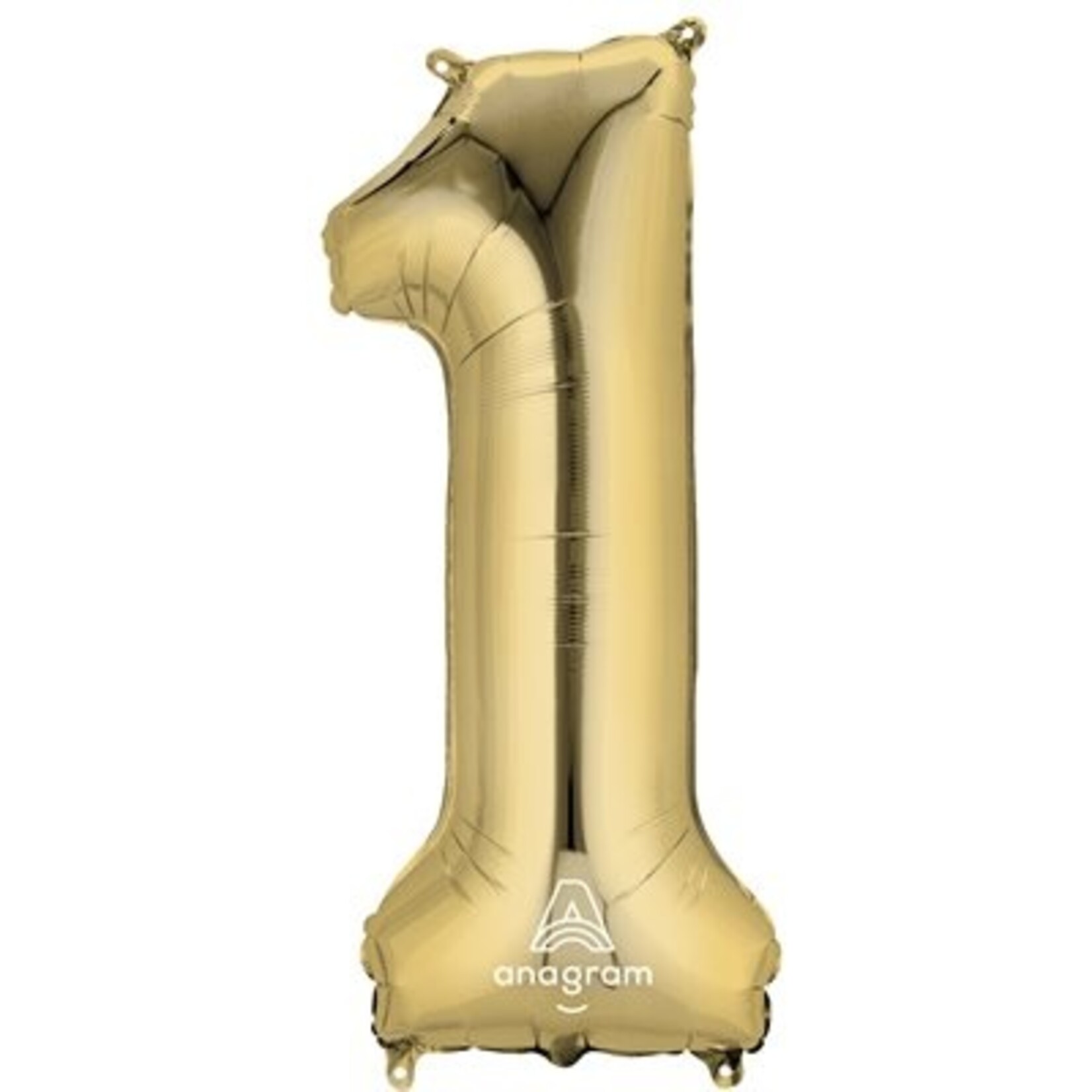 Ballon Décoratif Chiffre 1 Or Blanc 13''x 34''