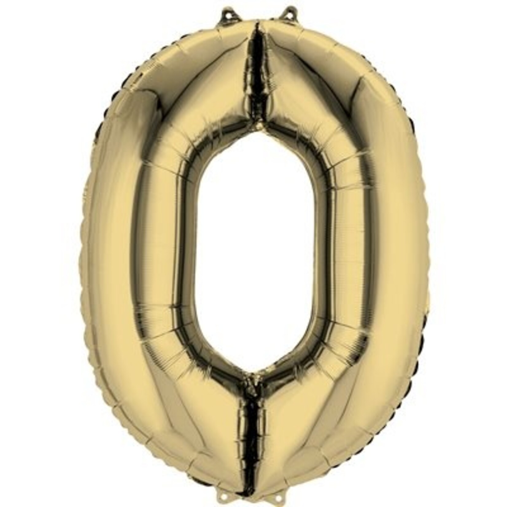 Ballon Décoratif Chiffre 0 Or Blanc 26''x 35''