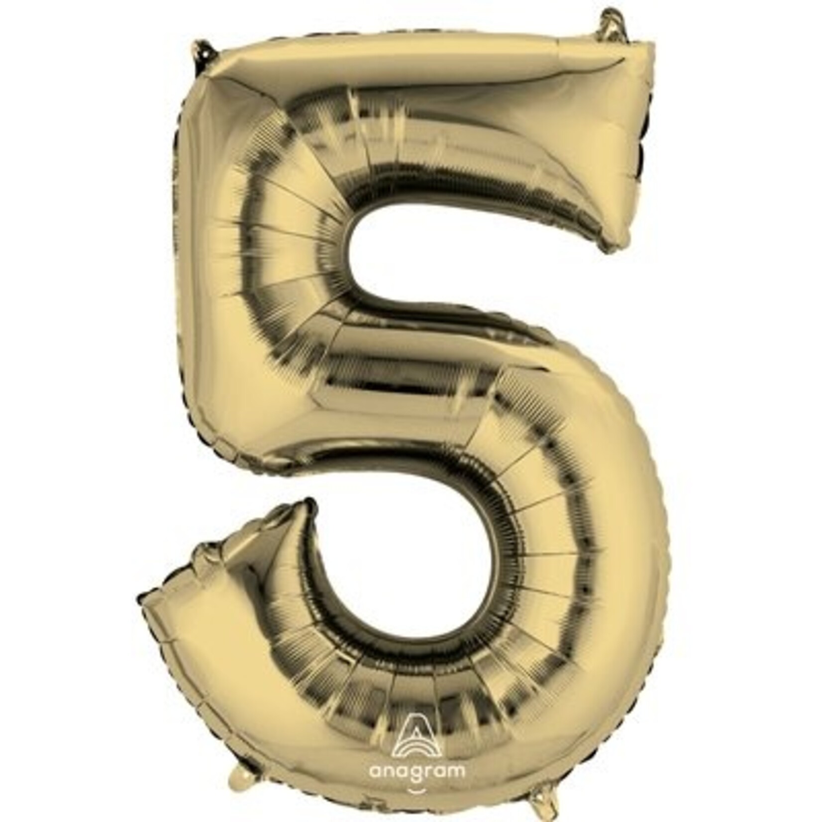 White Gold Number 5 Decorative Balloon 23''x 33''