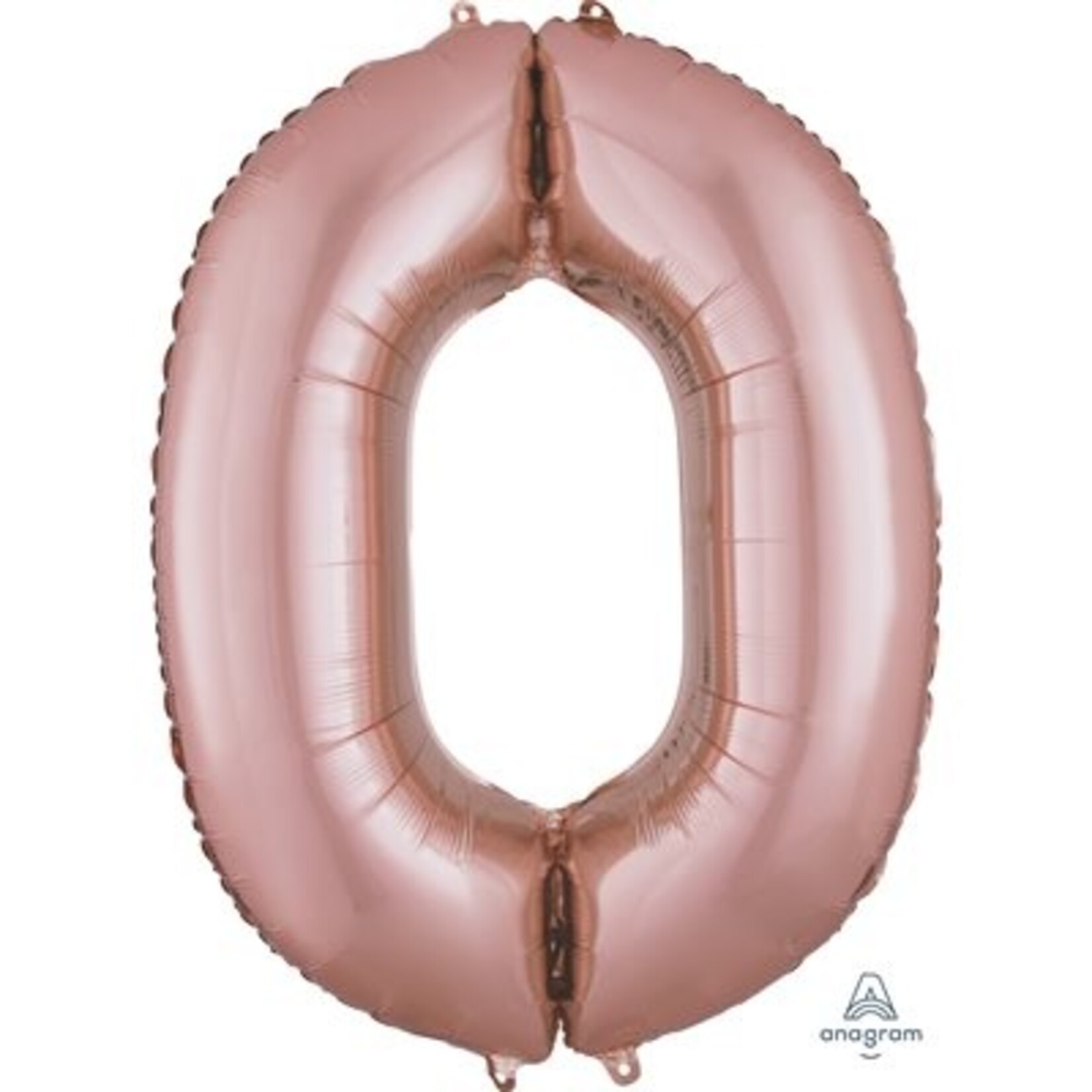 Ballon Décorative Chiffre 0 Or Rose 26''x 35''