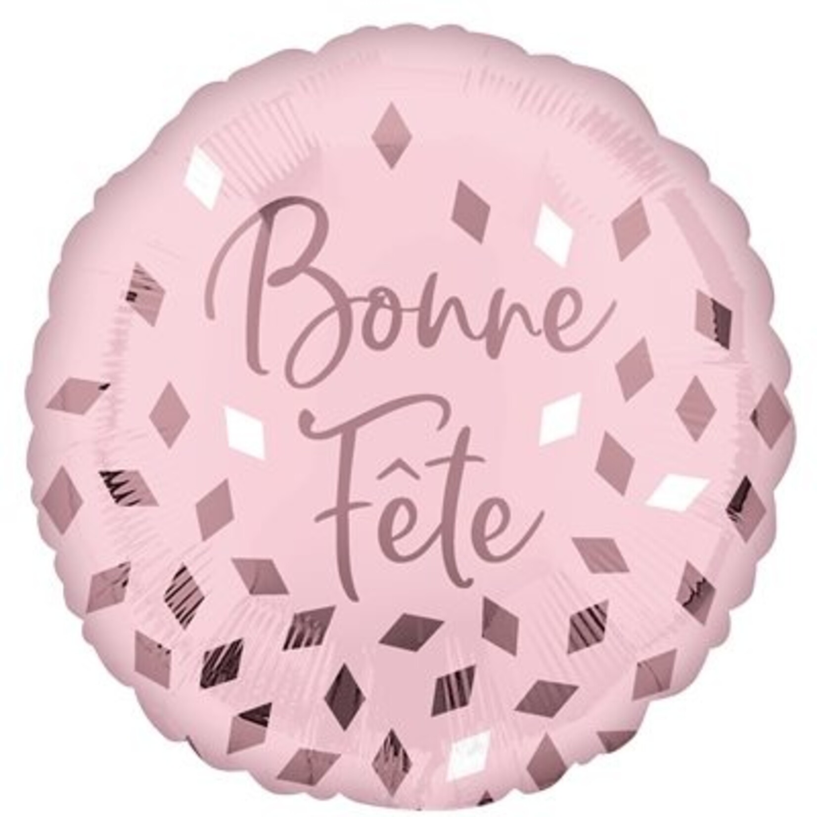 Pink Bonne Fête Decorative Balloon 18''
