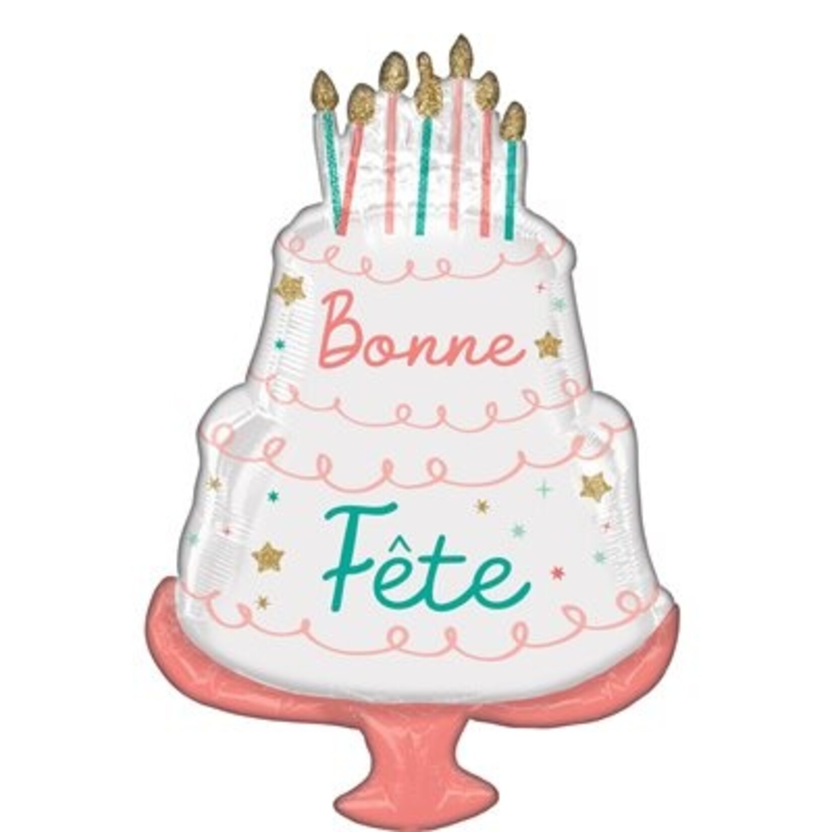 Bonne Fête Cake Decorative Balloon 21''x 28''