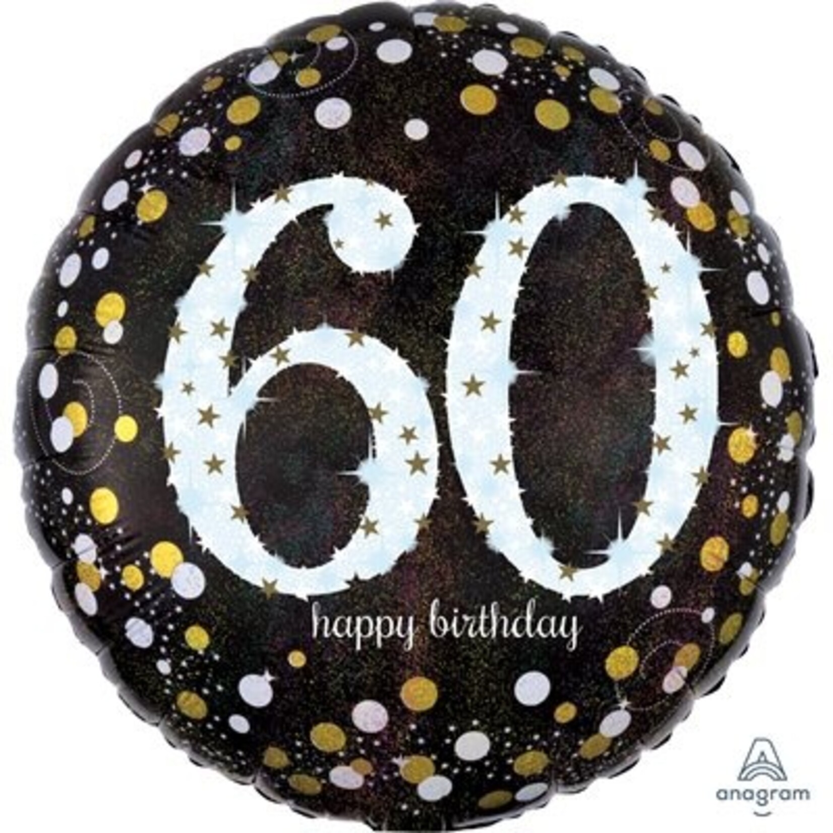 Happy Birthday 60 Decorative Balloon 18''