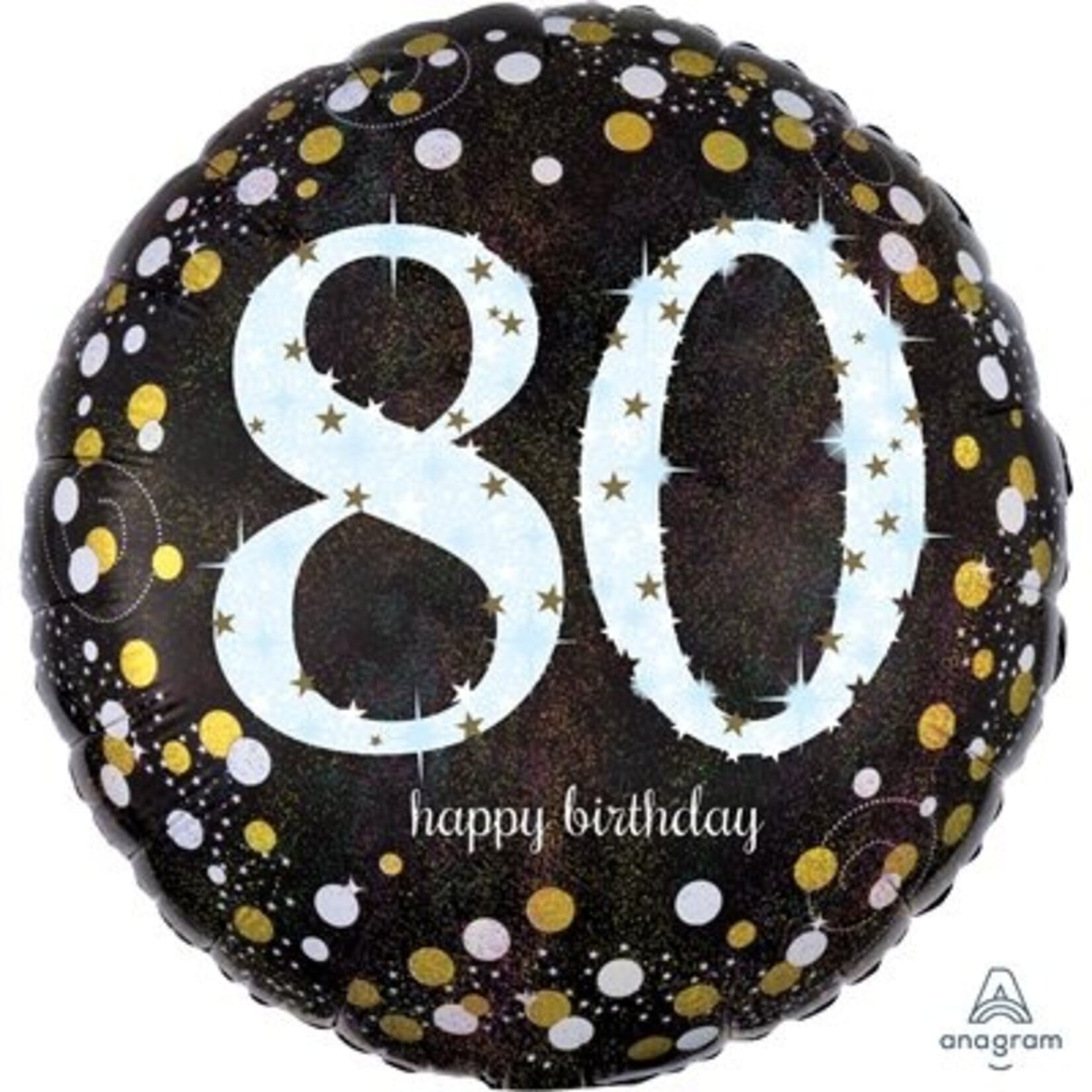 Happy Birthday 80 Decorative Balloon 18''