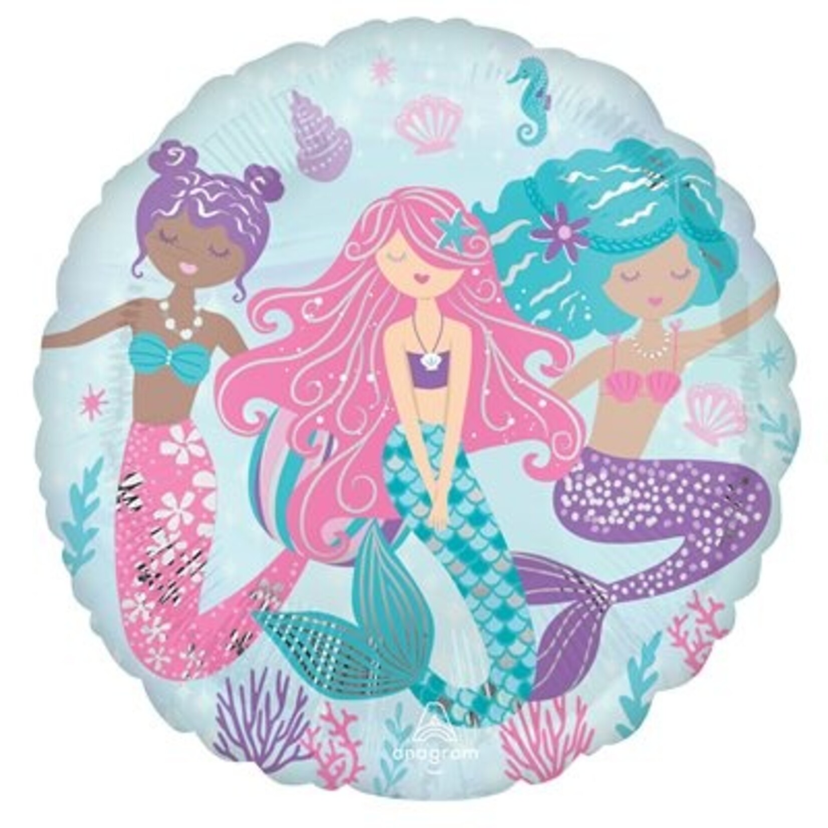 Ballon Décoratif Sirènes Scintillantes 18''