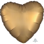 Ballon Décoratif Coeur Or Satiné 18''