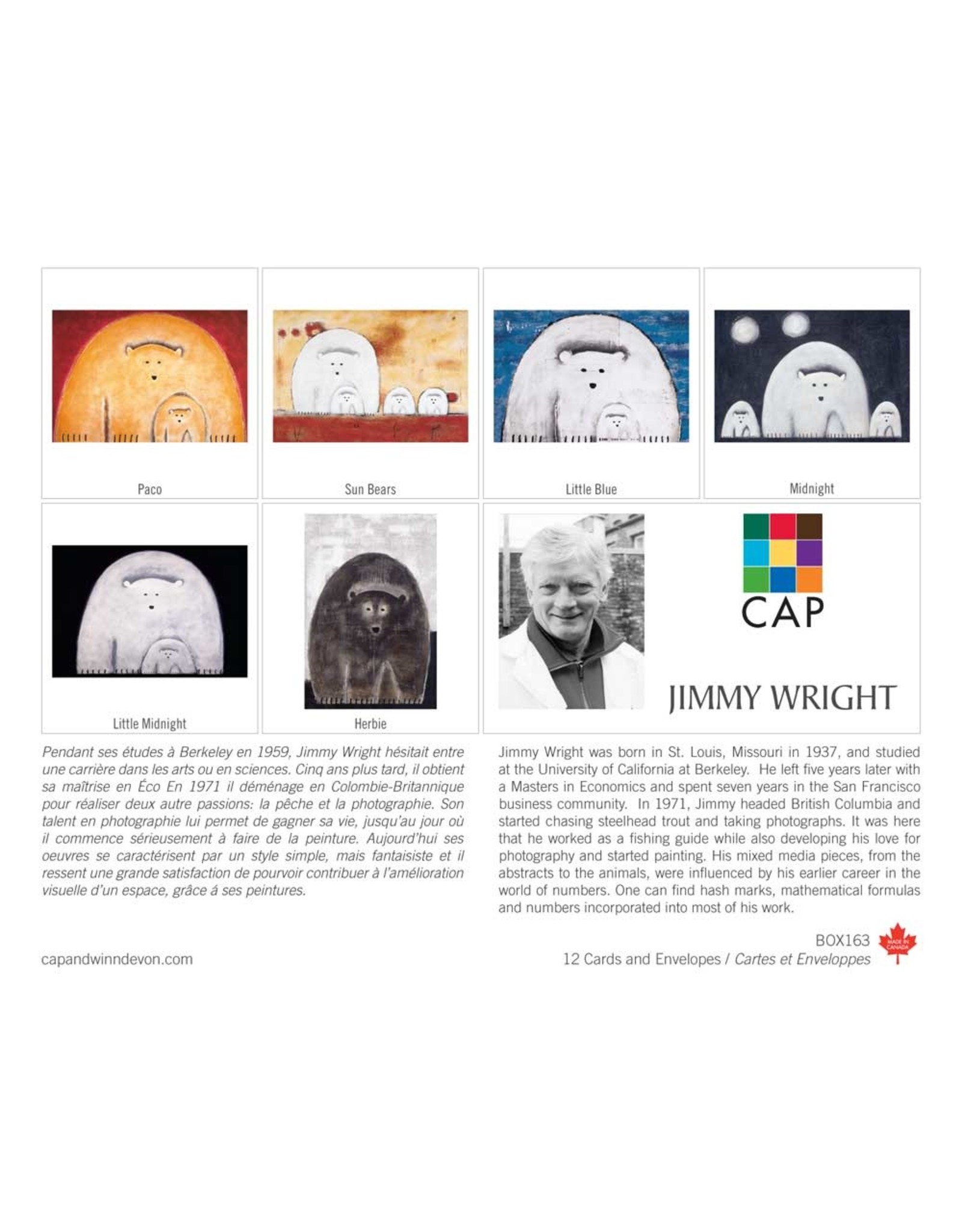 Boîte de 12 Cartes Jimmy Wright - Boîte 163